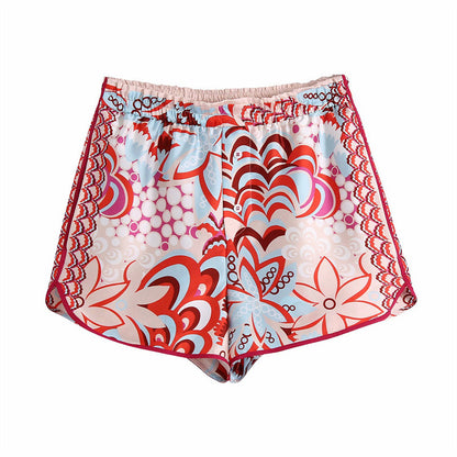 Retro Elastic High Waist Stretch Shorts