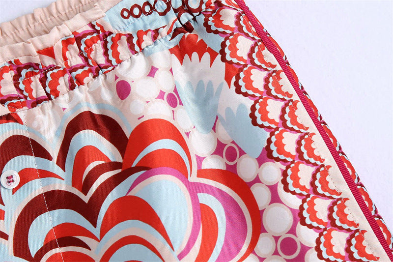 Retro Elastic High Waist Stretch Shorts