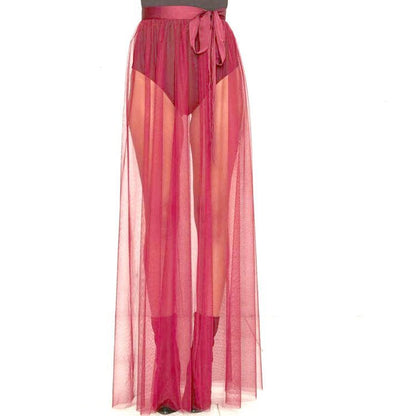 See Through Trailing Skirt