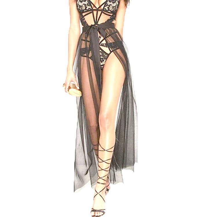 See Through Trailing Skirt