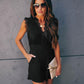 V-neck Lace Trim Stitching  Jumpsuit