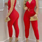 Women's Belted Jumpsuit