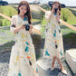 Ladies Long Floral  Dress