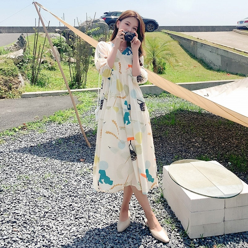 Ladies Long Floral  Dress