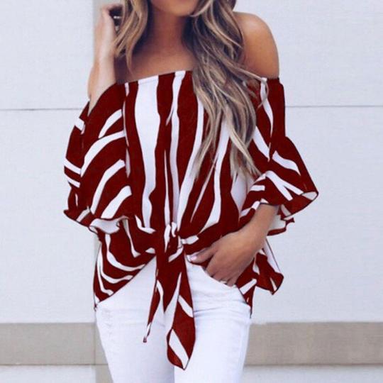 Striped Chiffon Shirt