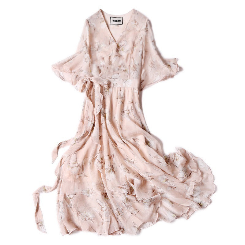 Women's Floral 100% Chiffon Dress