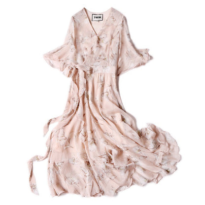 Women's Floral 100% Chiffon Dress
