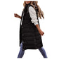 Solid Color Sleeveless Down Long Winter Jacket