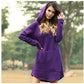 Solid Color Pocket Long Sleeve Hoodie For Women