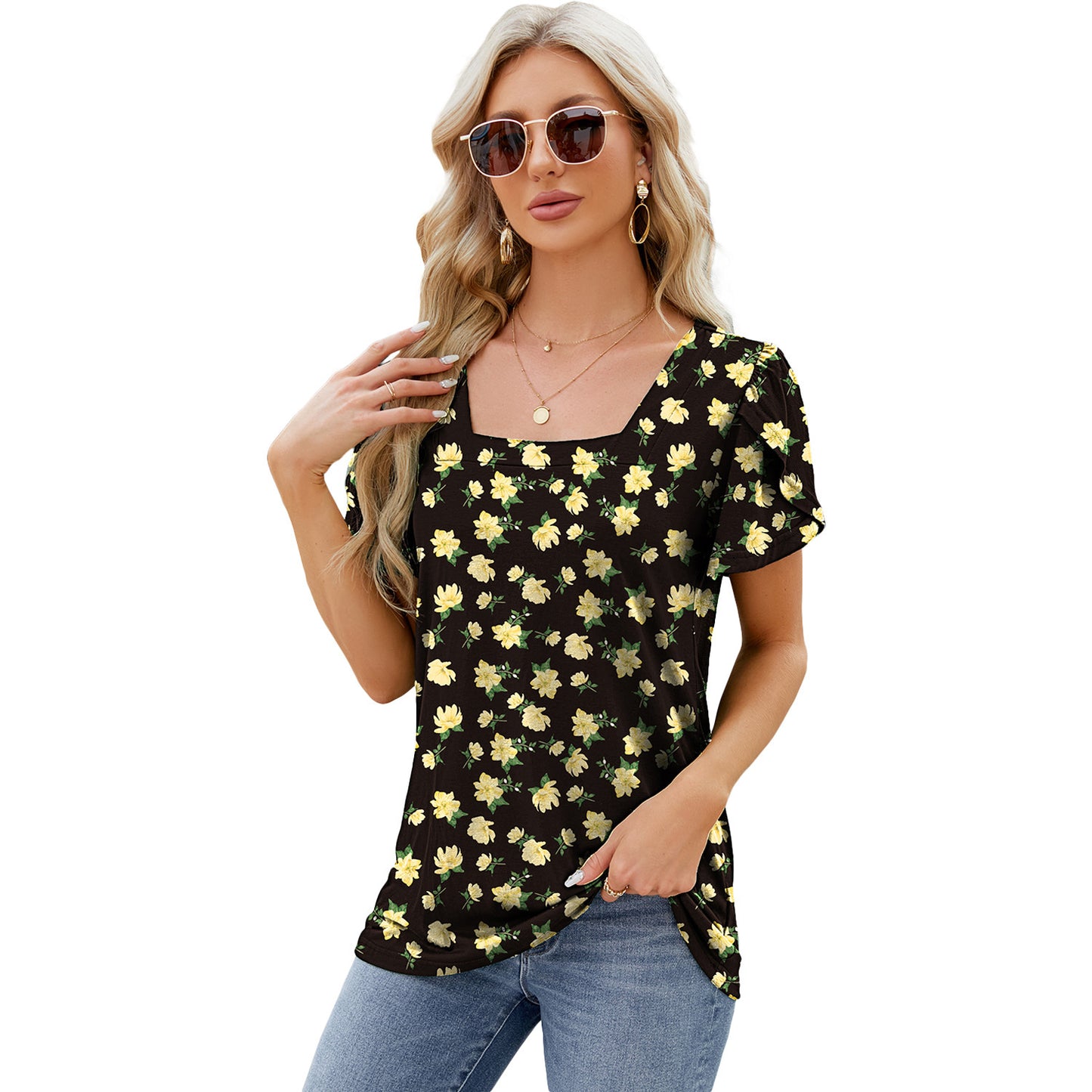Bohemian Petal Sleeve T-shirt