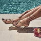 Satin Snake Stilettos