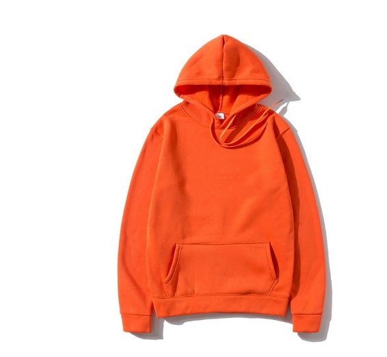 Cotton Fleece Solid Color Hoodie For Women