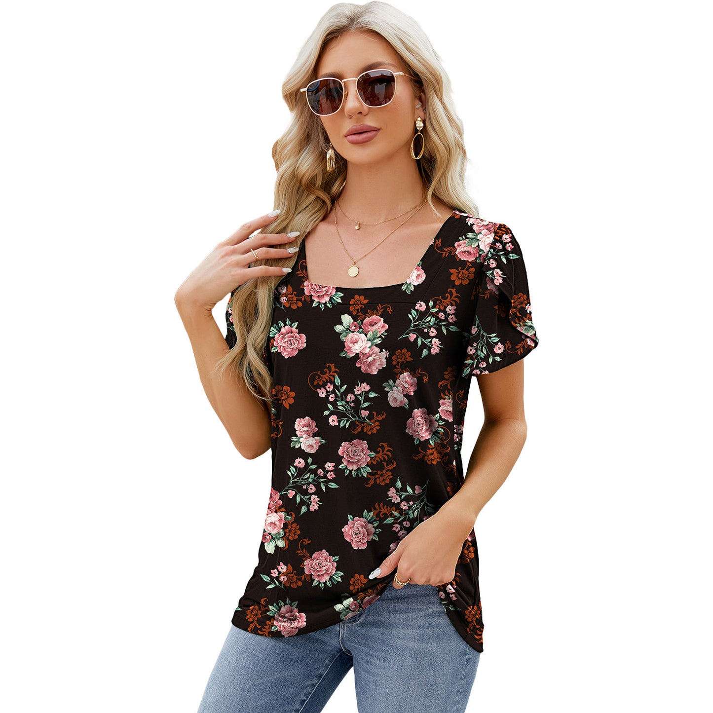 Bohemian Petal Sleeve T-shirt