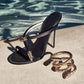 Satin Snake Stilettos