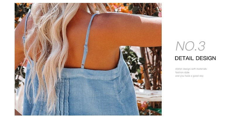 Square Neck  Denim Camisole