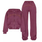 2 Piece Cropped Hooded Sweatsuit