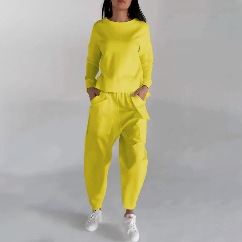 Women's 2 pcs Tie Back Sweat Suit