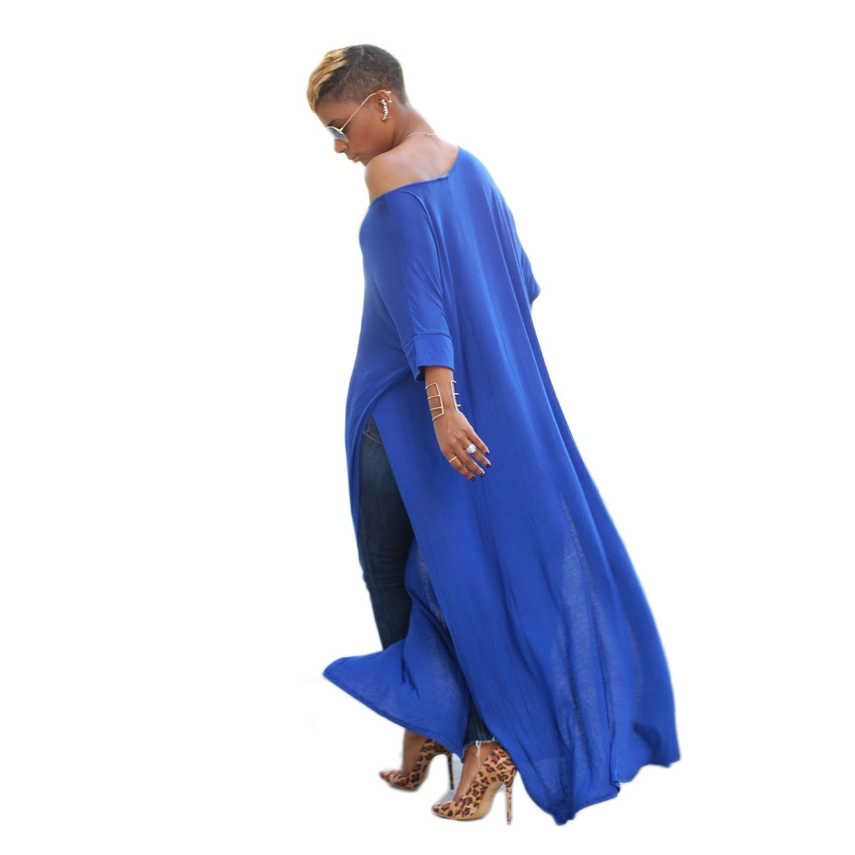Oblique Shoulders Multipurpose Dress