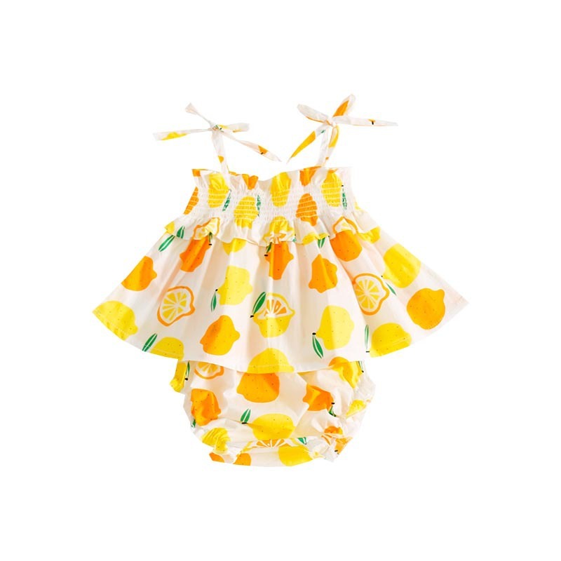 Girl's Lemon Suspender Dress
