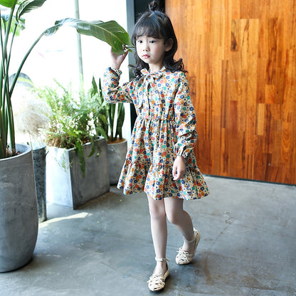 Girls Cotton Floral Dress