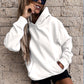 Long Sleeve Solid Color Pullover Hoodie For Women