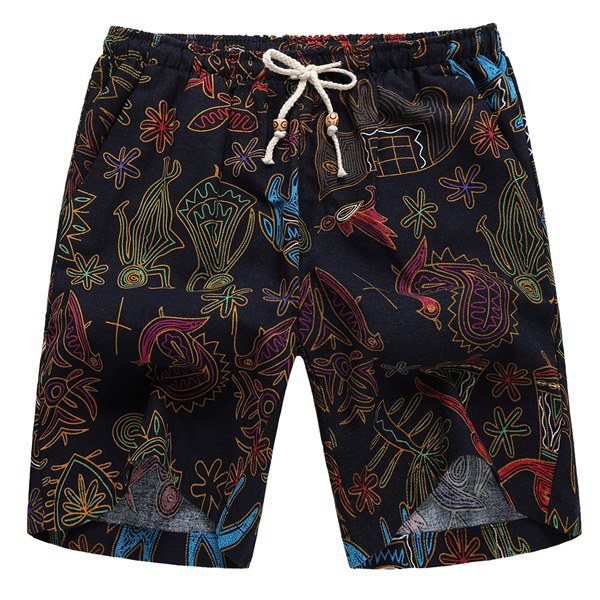 Linen Printed Summer Shorts