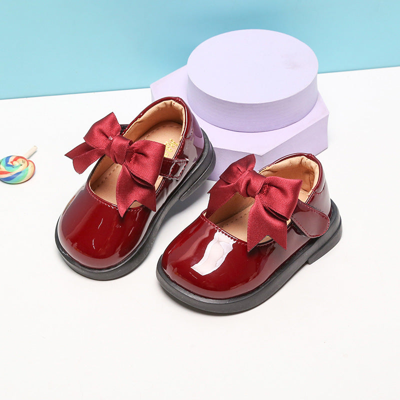 Children's Satin Bow Shoes