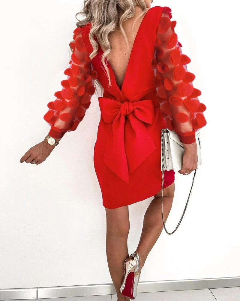 Jacquard Backless Dress