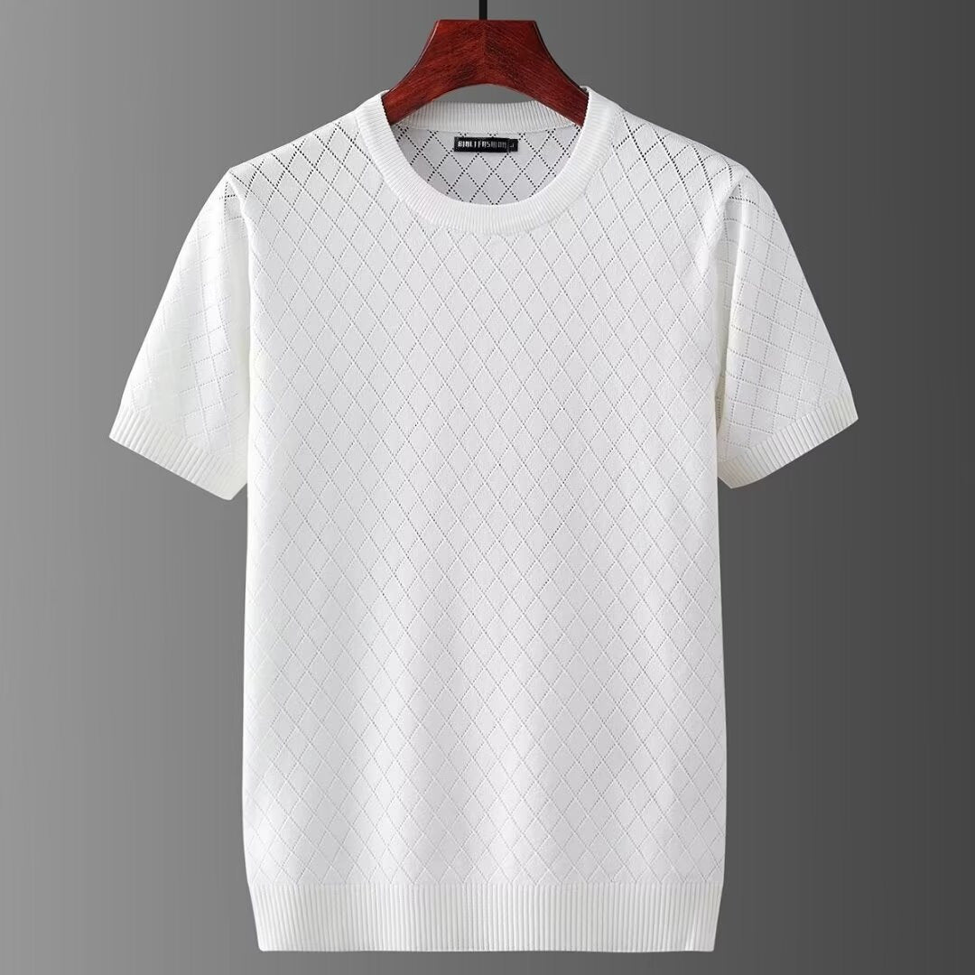 Men's Ice Silk Short-sleeved Sweater