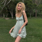 Lotus Leaf Suspender Dress