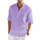 Men's Casual Cotton/Linen Blend Sports Shirt