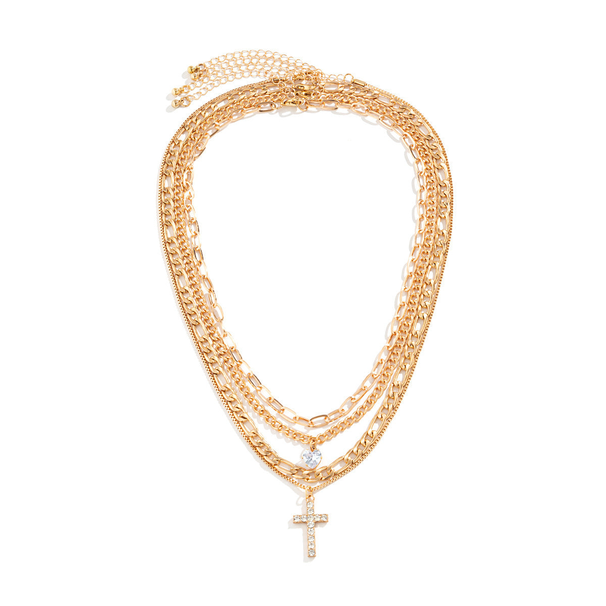 Mix And Match Cross Chain Necklace