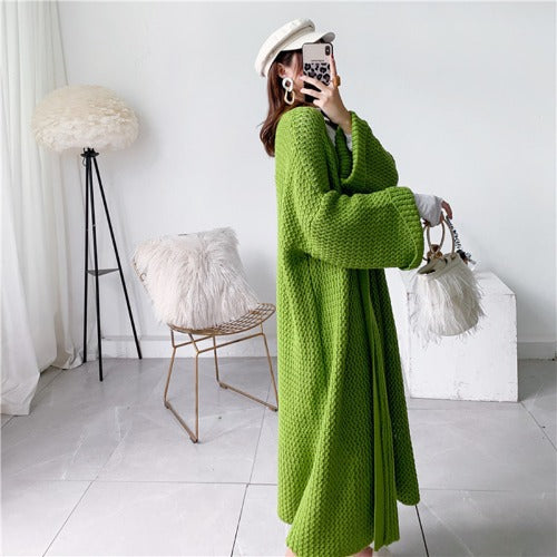 Loose Long Knitted Cardigan For Women