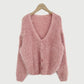 Mink Long-sleeved Knitted Cardigan For Women