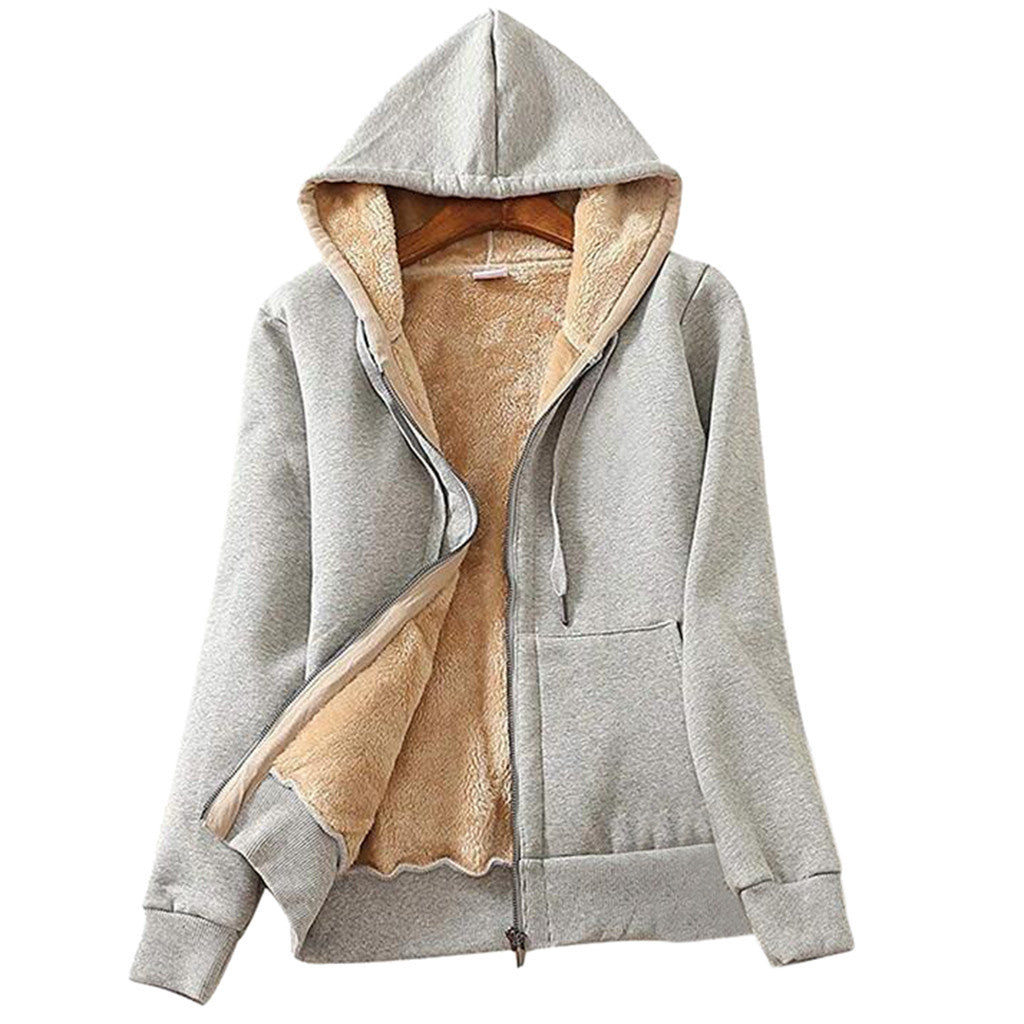 Long Sleeved Coat Plush Jacket For Women