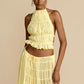2pcs Bohemian Pleated suit
