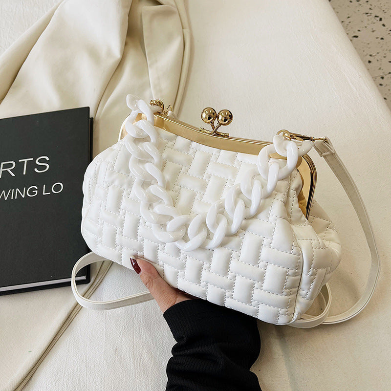 Small Designer Puffed Messenger Bag