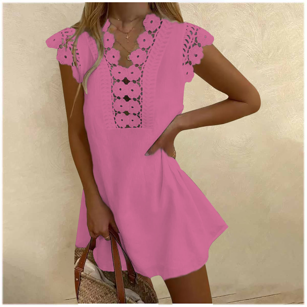 Women's Wrinkle Wash Mini Dress