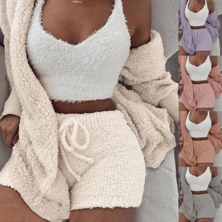 3pcs  Drawstring  Pajama Set
