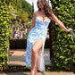 Lace Floral Mid Calf Dress
