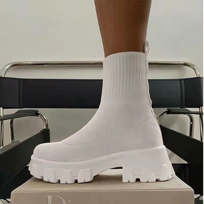 Women  Platform Sock Boots