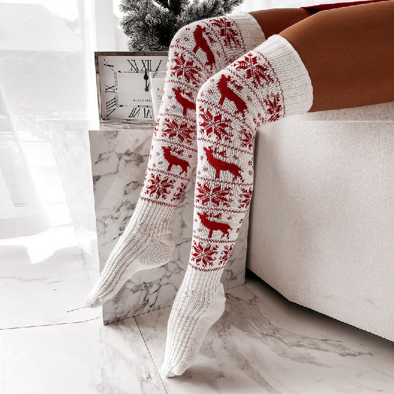 Winter Snowflake Jacquard Stocking