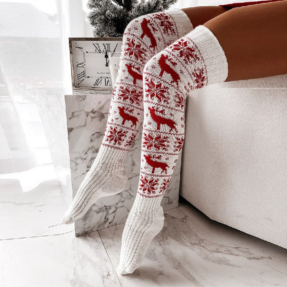 Winter Snowflake Jacquard Stocking