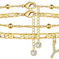 Zircon Letters Anklet