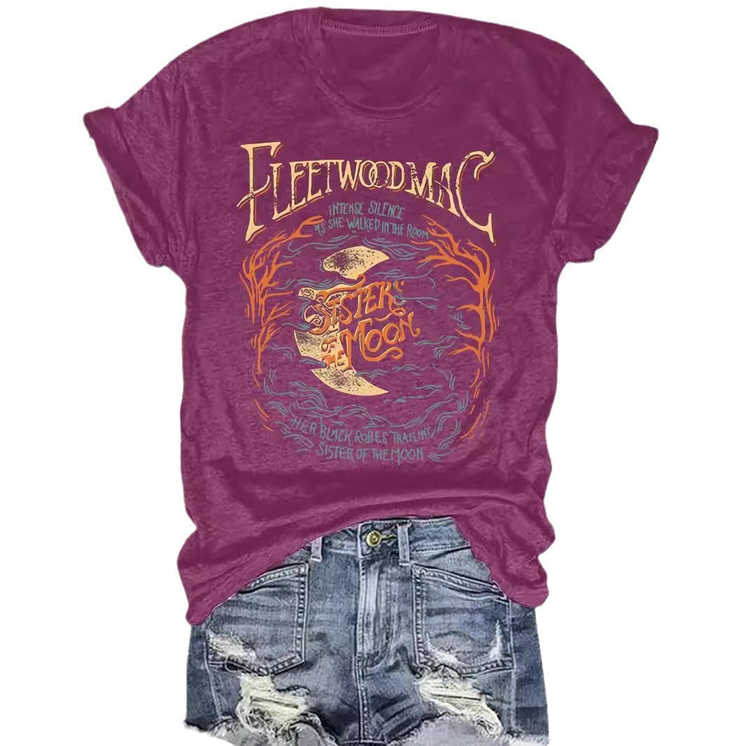 Women's Moon Theme T-Shirt