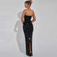 Backless Fitted Sparkling Gown