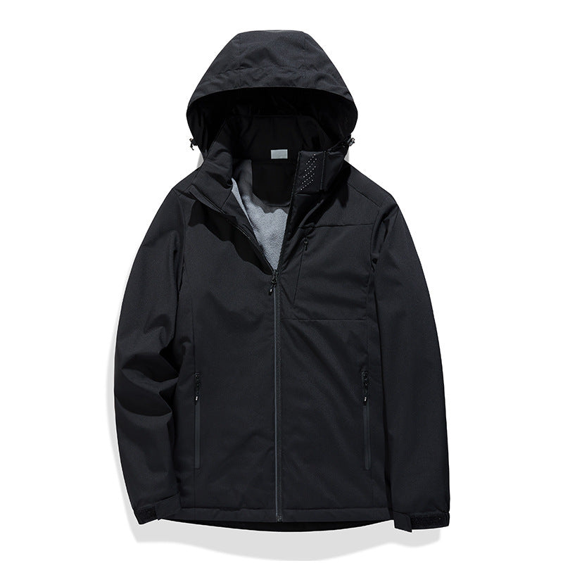 Single Layer Fleece-lined Shell Jacket