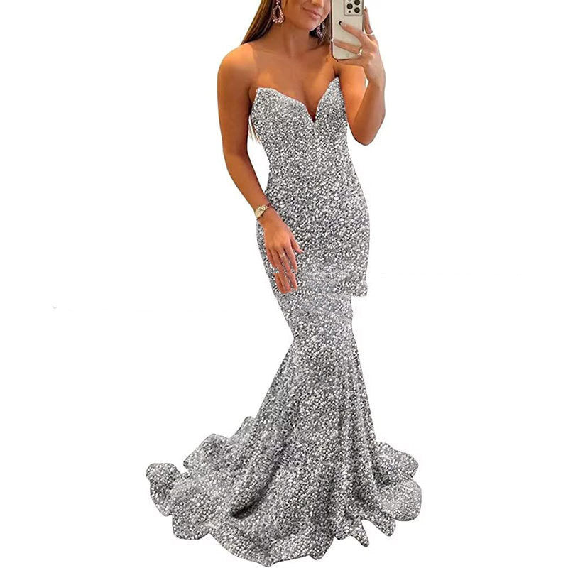 Sequined Evening Gown