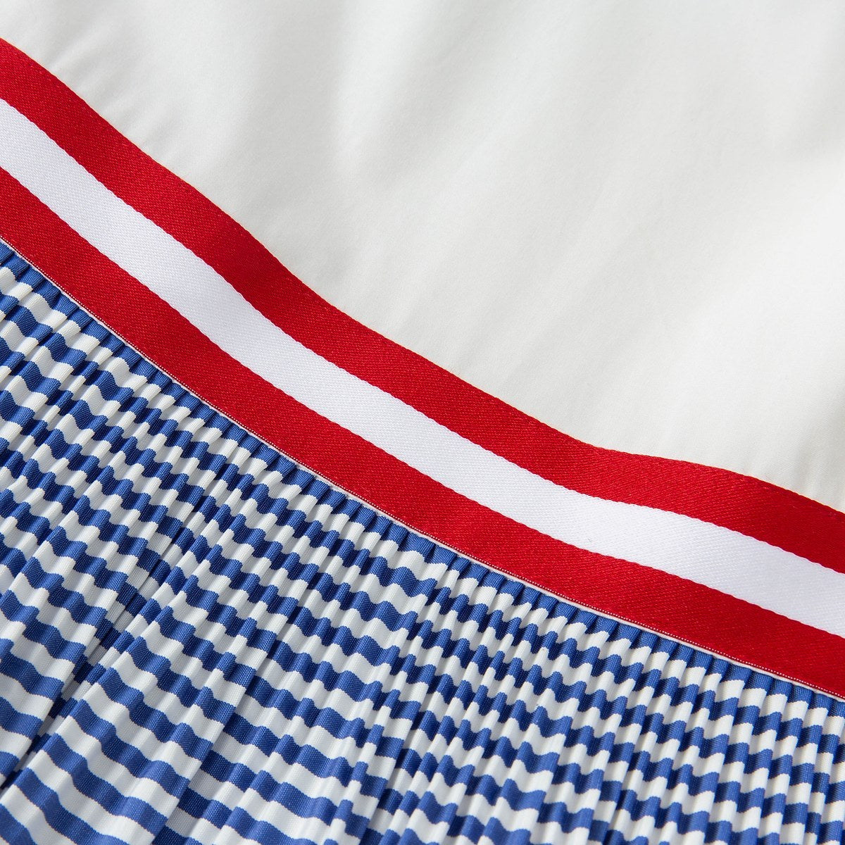 Girls' Red White & Blue Cotton Dress