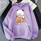 Bubu And Dudu Aesthetic Graphic Hoodie For Women